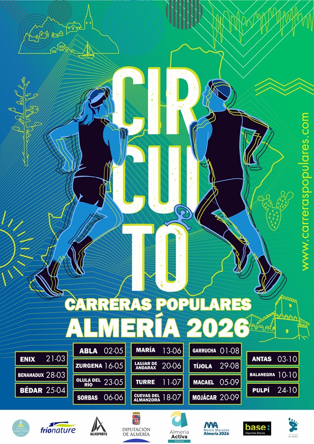 Cartel de Zurgena - Circuito de Carreras Populares Diputación de Almería en Zurgena, andalucia