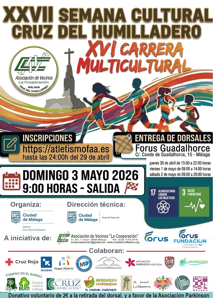Cartel de Carrera Multicultural Cruz del Humilladero en Cruz del Humilladero, andalucia