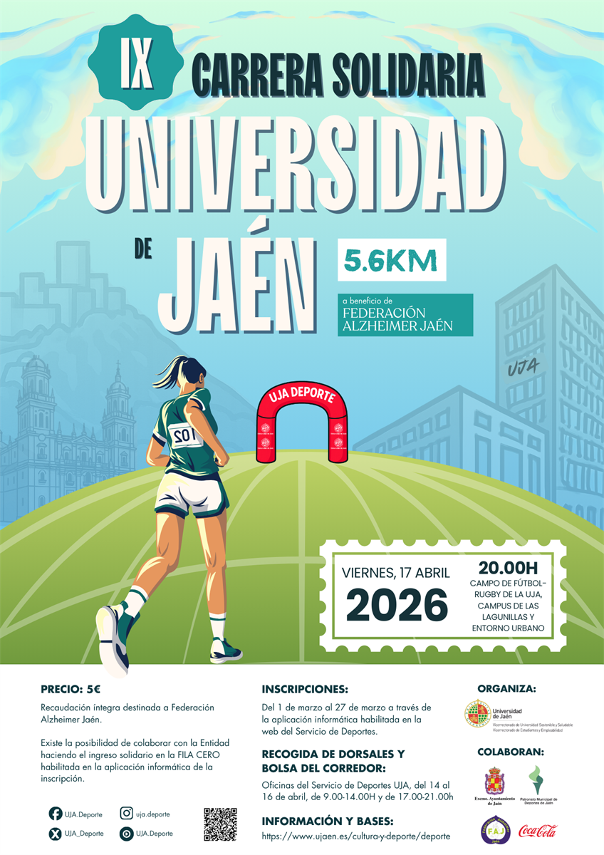 Cartel de Carrera Solidaria Universidad de Jaén en Jaén, andalucia