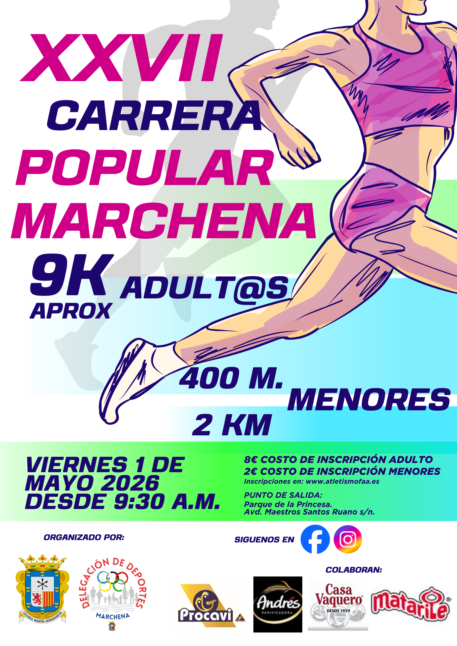 Cartel de Carrera Popular de Marchena en Marchena, andalucia