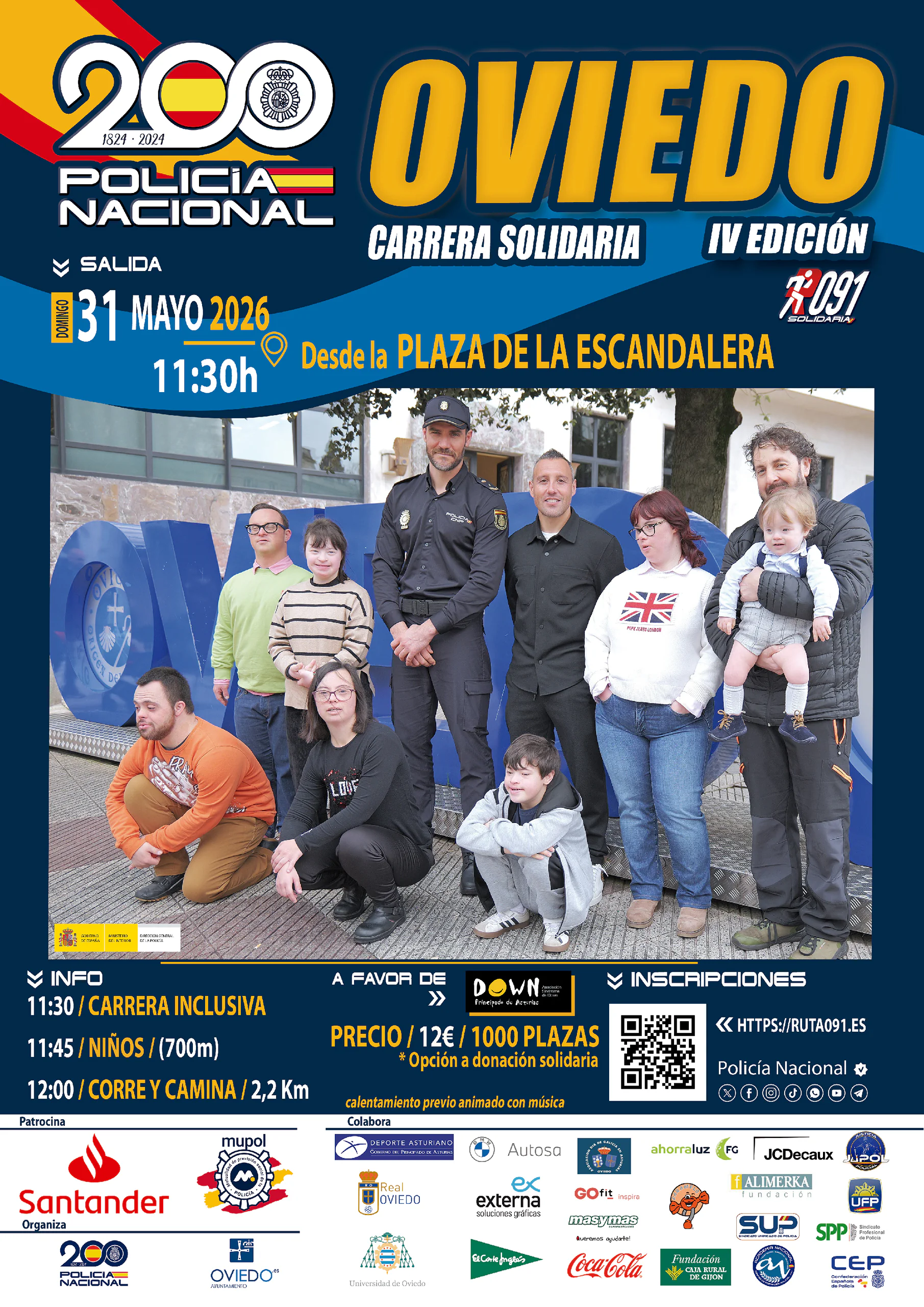 Cartel de Carrera Solidaria Ruta 091 Oviedo en Oviedo, asturias