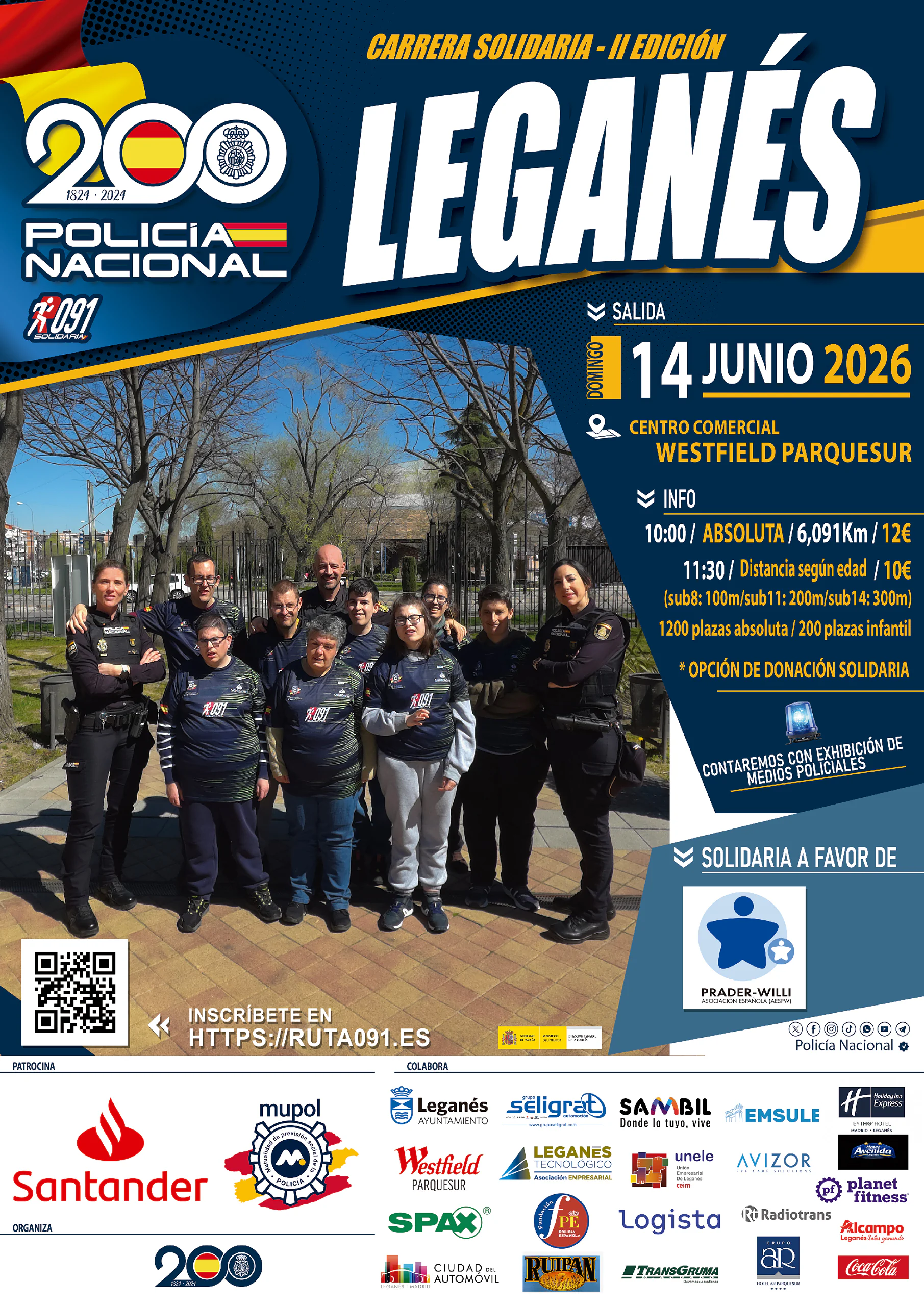 Cartel de Carrera Solidaria Ruta 091 Leganés en Leganés, madrid