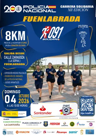 Cartel de Carrera Solidaria Ruta 091 Fuenlabrada en Fuenlabrada, madrid