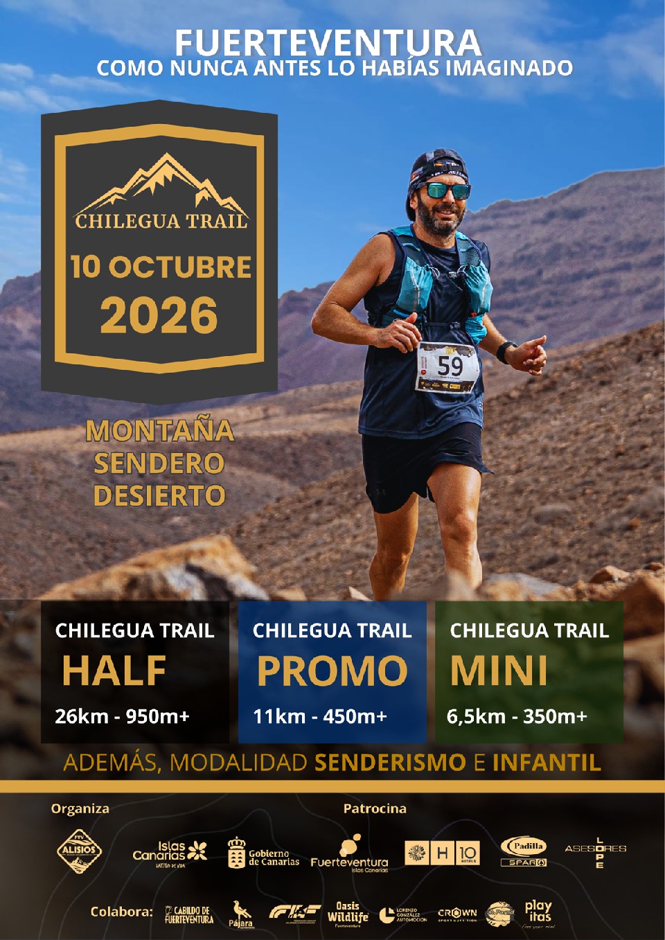 Cartel de Chilegua Trail 2026 en Pájara, Las Palmas