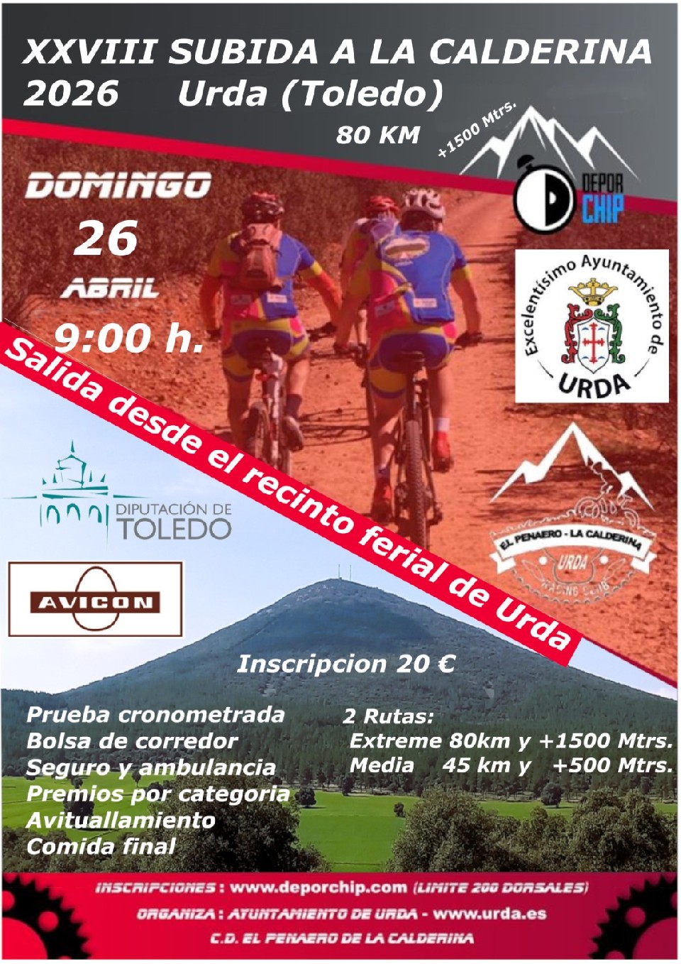Cartel de Carrera MTB Urda Extrem 2026 en Toledo, Toledo