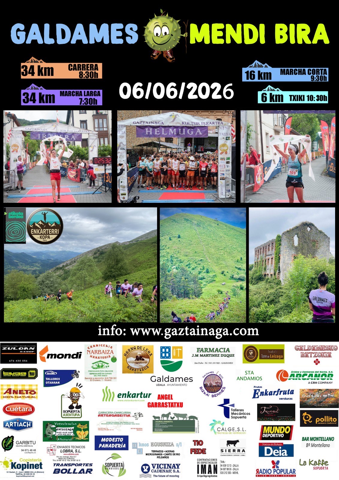 Cartel de Galdames Mendi Bira en Galdames, Vizcaya