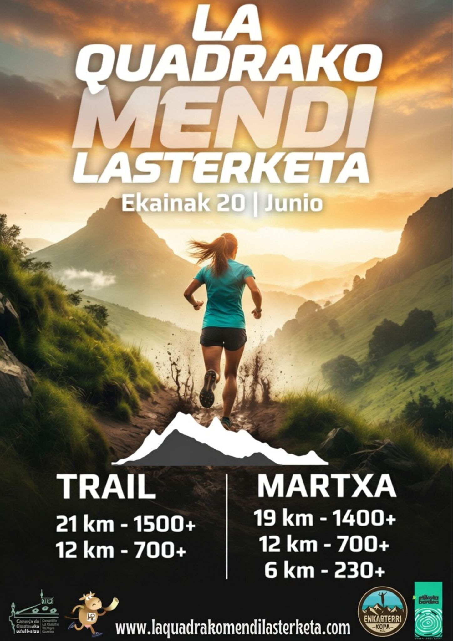 Cartel de LA QUADRAKO MENDI LASTERKETA en La Quadra, vizcaya