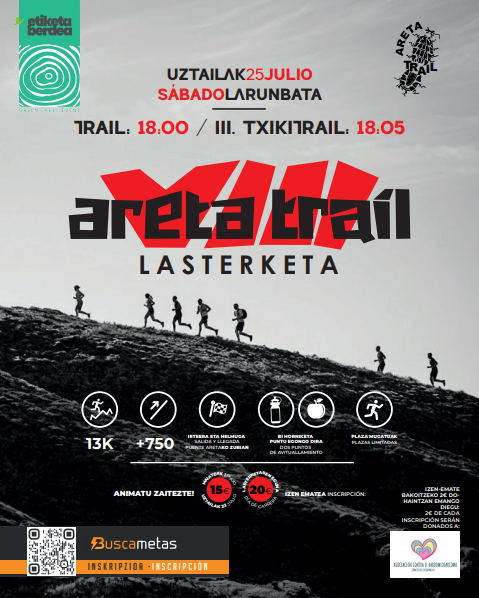 Cartel de Areta Trail Lasterketa en Areta, Álava
