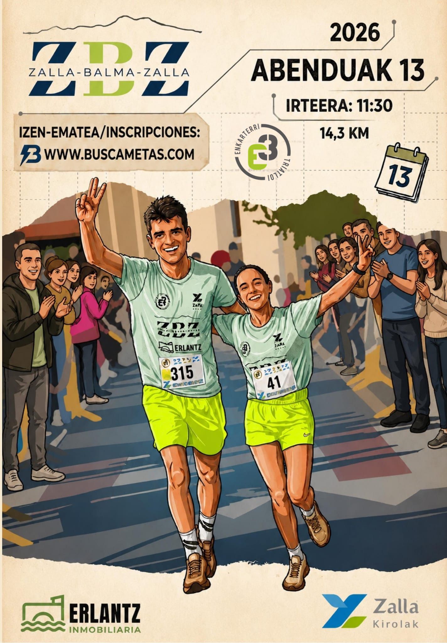 Cartel de ZALLA-BALMA-ZALLA en Zalla, Vizcaya