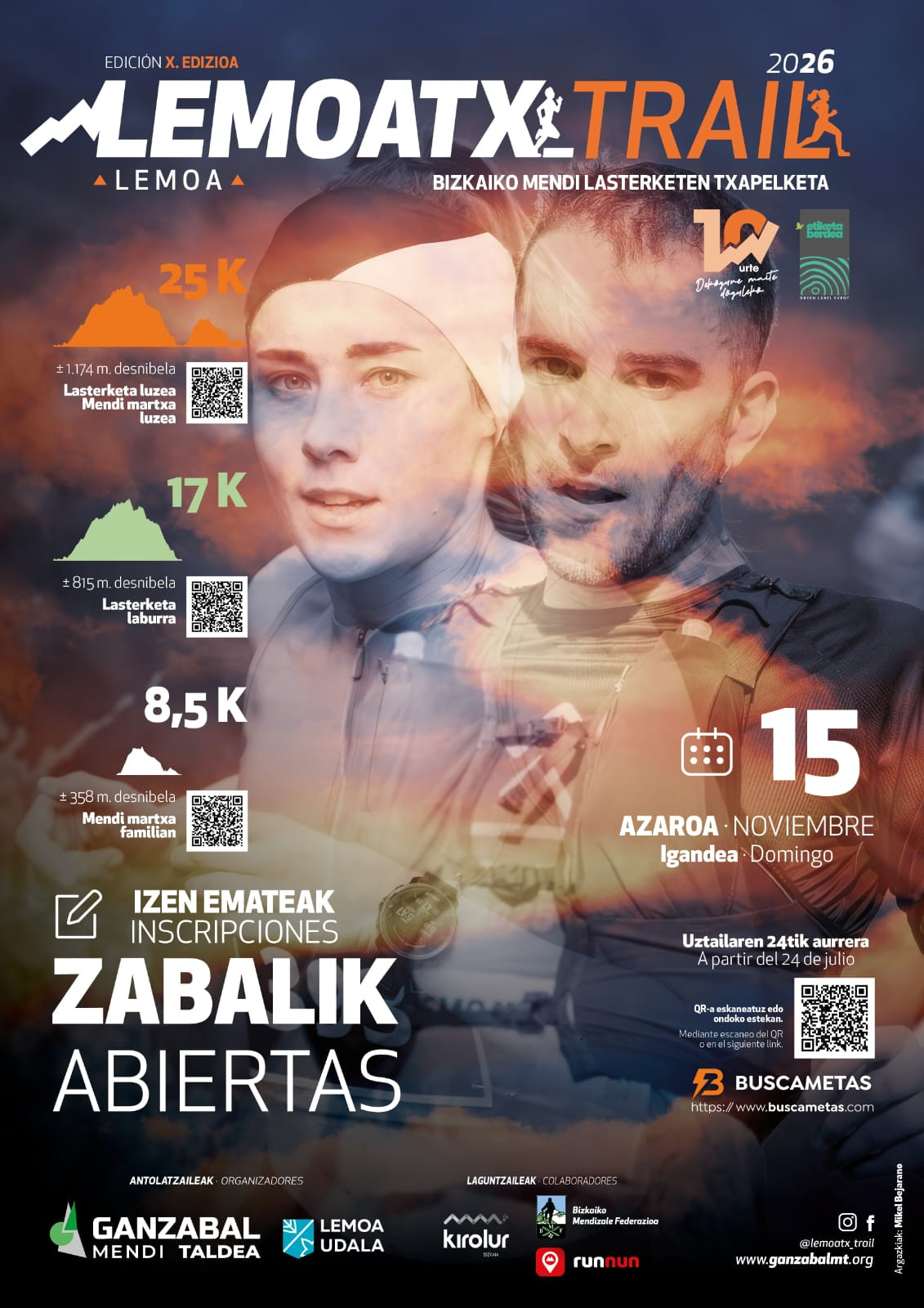 Cartel de LEMOATX TRAIL en Lemoa, vizcaya