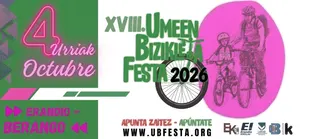 Cartel de Umeen Bizikleta Festa en Erandio, vizcaya
