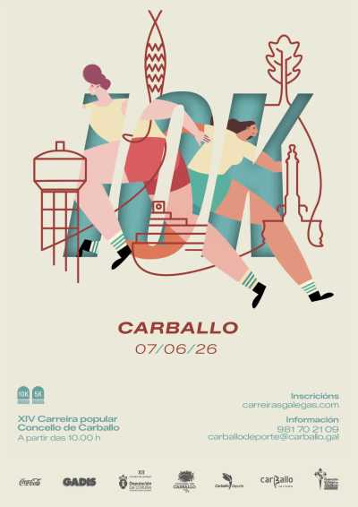 Cartel de 10K Concello de Carballo en Carballo, A Coruña