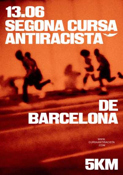 Cartel de 2ª Cursa Antiracista de Barcelona · Sábado, 13 de junio de 2026 en Barcelona, barcelona