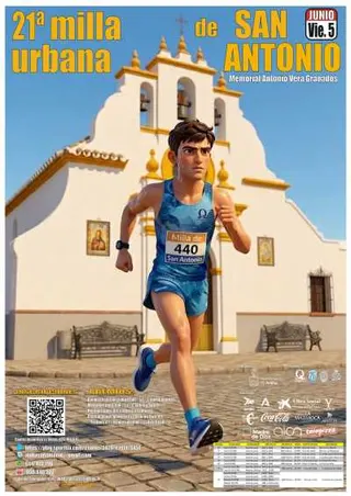 Cartel de 21ª Milla San Antonio · Viernes, 5 de junio de 2026 en Arahal, sevilla