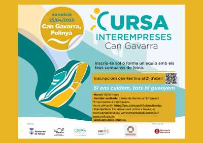 Cartel de 4ª Cursa Interempreses de Can Gavarra en Polinyà, Barcelona