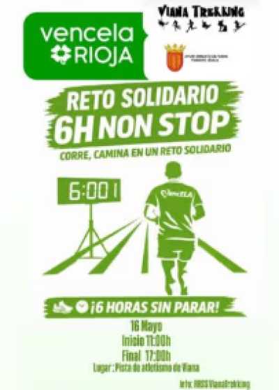 Cartel de 6 horas non stop Vianatrekking en Viana, Navarra