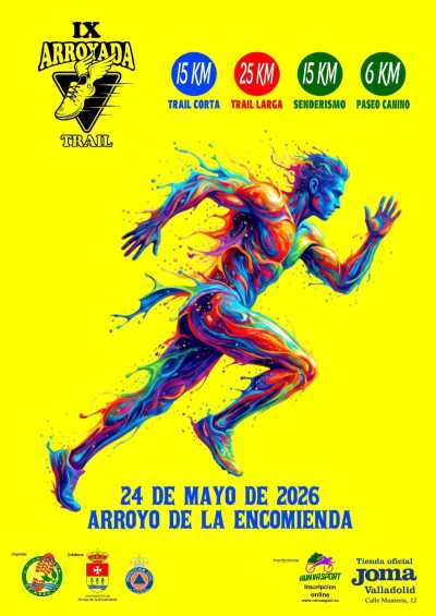 Cartel de 9ª Arroyada Trail en Arroyo de la Encomienda, Valladolid