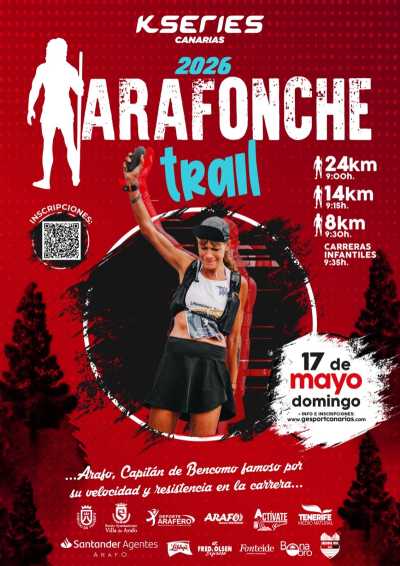 Cartel de Arafonche Trail en Arafo, Santa Cruz de Tenerife