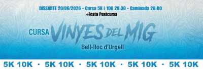 Cartel de Cursa Vinyes del Mig en Bell-lloc d Urgell, Lleida