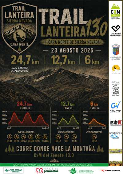 Cartel de CxM del Zenete 13.0 · Domingo, 23 de agosto de 2026 en Lanteira, granada