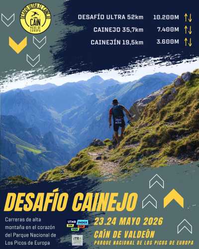Cartel de Desafío el Cainejo en Caín de Valdeón, León