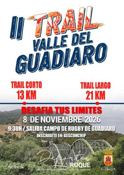 Cartel de II Trail Valle del Guadiaro en San Roque, Cádiz