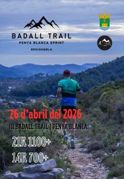 Cartel de III Badall Trail en Benichembla, Valencia