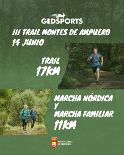 Cartel de Trail Montes de Ampuero en Ampuero, cantabria