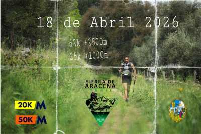 Cartel de IV Sierra de Aracena Ultra Trail en Aracena, Huelva
