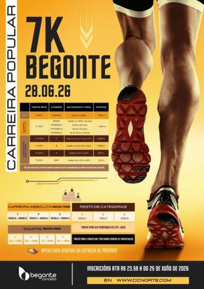 Cartel de IX Carreira Popular Concello de Begonte en Begonte, Lugo