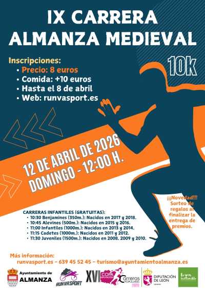 Cartel de IX Carrera Almanza Medieval en Almanza, León