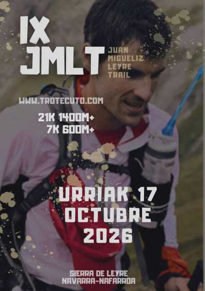 Cartel de IX Juan Migueliz Leyre Trail · Sábado, 17 de octubre de 2026 en Monasterio de Leyre, navarra