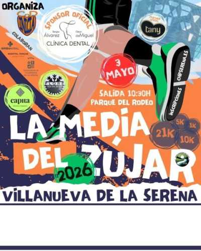 Cartel de La Media del Zújar en Villanueva de la Serena, Badajoz