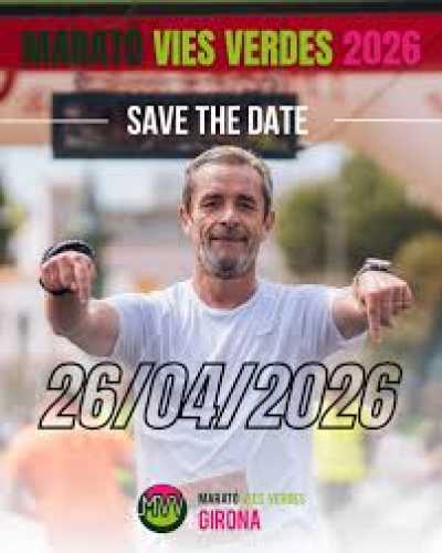 Cartel de Maratón Vias Verdes en Platja d'Aro, cataluna