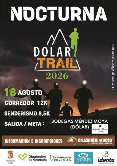 Cartel de Nocturna Dólar Trail · Martes, 18 de agosto de 2026 en Dólar, granada