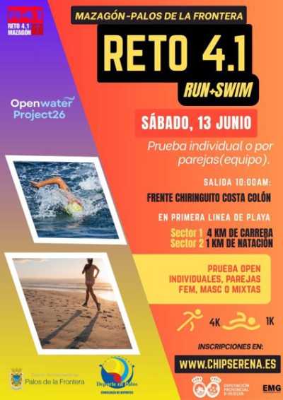 Cartel de Reto 4.1 Mazagón en Palos de la Frontera, Huelva