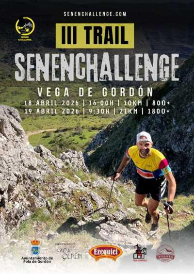 Cartel de Carrera de Montaña Senenchallenge 2026 en Vega de Gordón, castilla-leon