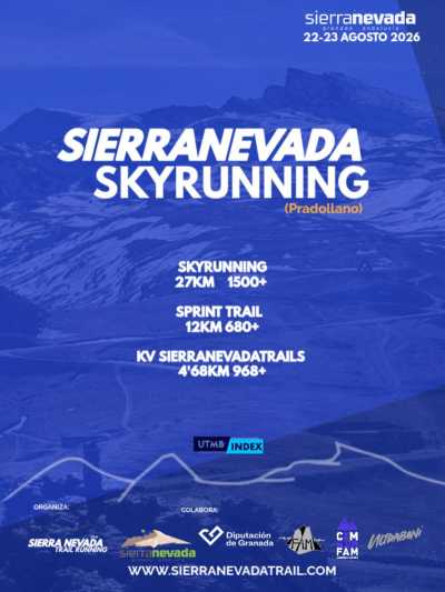 Cartel de Sierra Nevada Skyrunning · Sábado, 22 de agosto de 2026 en Pradollano, granada