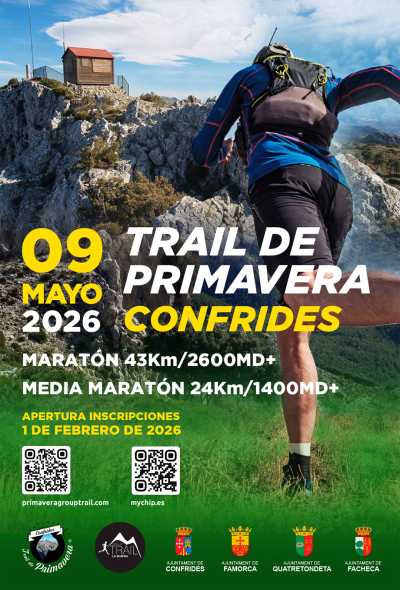 Cartel de Trail de Primavera en Confrides, Valencia