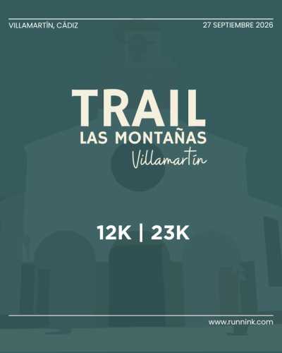 Cartel de Trail Las Montañas · Domingo, 27 de septiembre de 2026 en Villamartín, cadiz