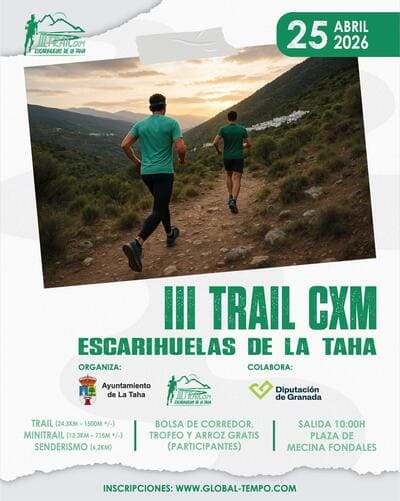 Cartel de III Trail Escarihuelas de la Taha en Mecina Fondales, Granada