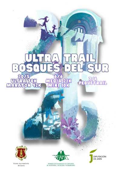 Cartel de Media Maratón Bosques del Sur en Cazorla, Jaén