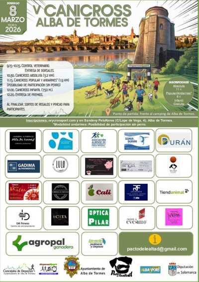 Cartel de V Canicross Alba de Tormes en Alba de Tormes, Salamanca