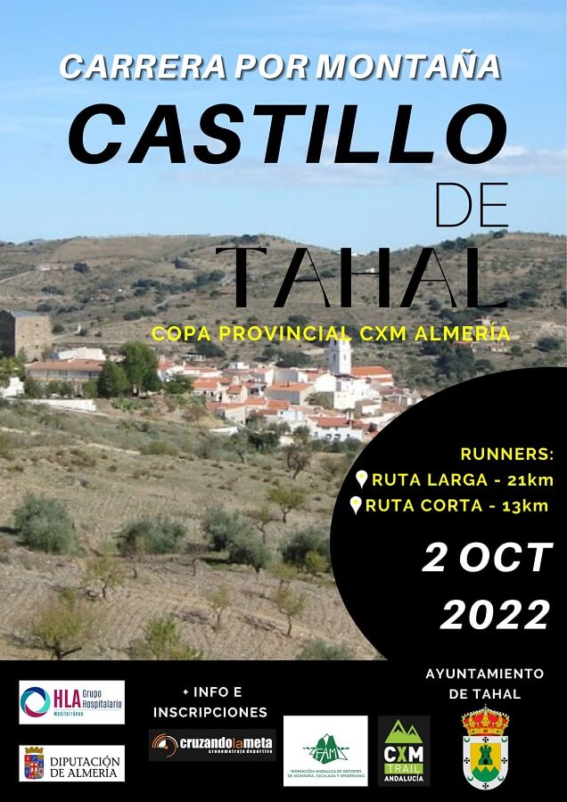 Cartel de IX CxM ''CASTILLO DE TAHAL'' en Tahal, Almería