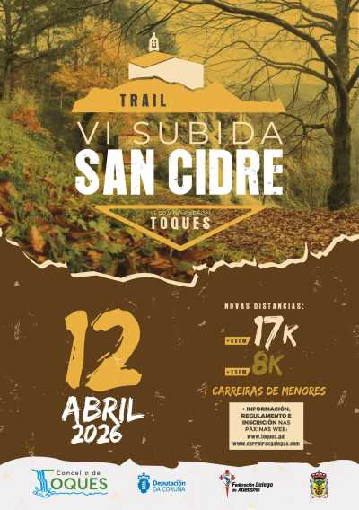 Cartel de VI Subida a San Cidre en Toques, A Coruña