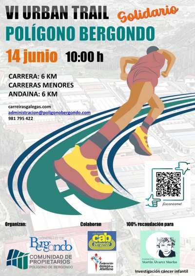Cartel de VI Urban Trail Polígono de Bergondo en Bergondo, A Coruña