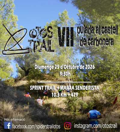 Cartel de VII Otos Trail en Otos, Valencia