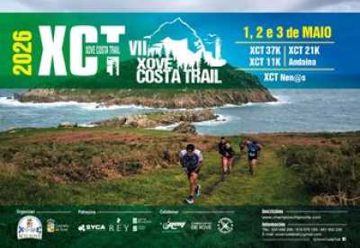 Cartel de VII Xove Costa Trail en Xove, Lugo