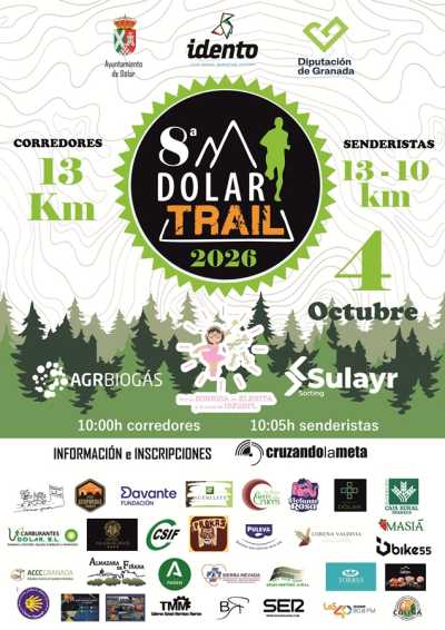 Cartel de VIII Dólar Trail · Domingo, 4 de octubre de 2026 en Dólar, granada