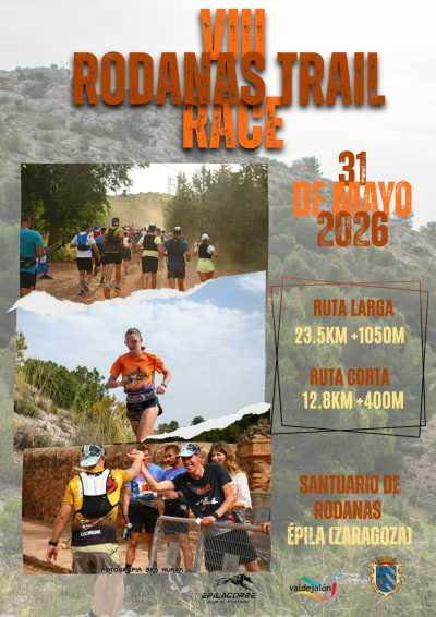 Cartel de VIII Rodanas Trail Race en Épila, Zaragoza